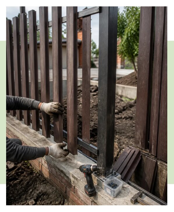 Ремонт забора под ключ с выездом мастеров оперативно в Кинешме